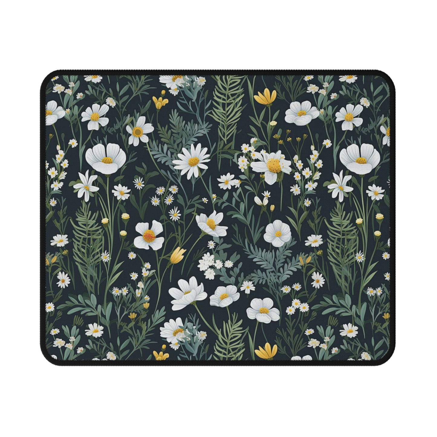 Daisy Delight Floral Non-Slip Gaming Mouse Pad - Stylish Comfort for Gamers and Creatives.