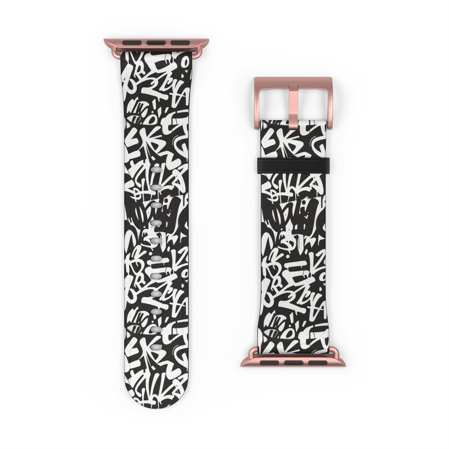 Urban Graffiti Print Watch Band - Trendy Accessory for Everyday Use,