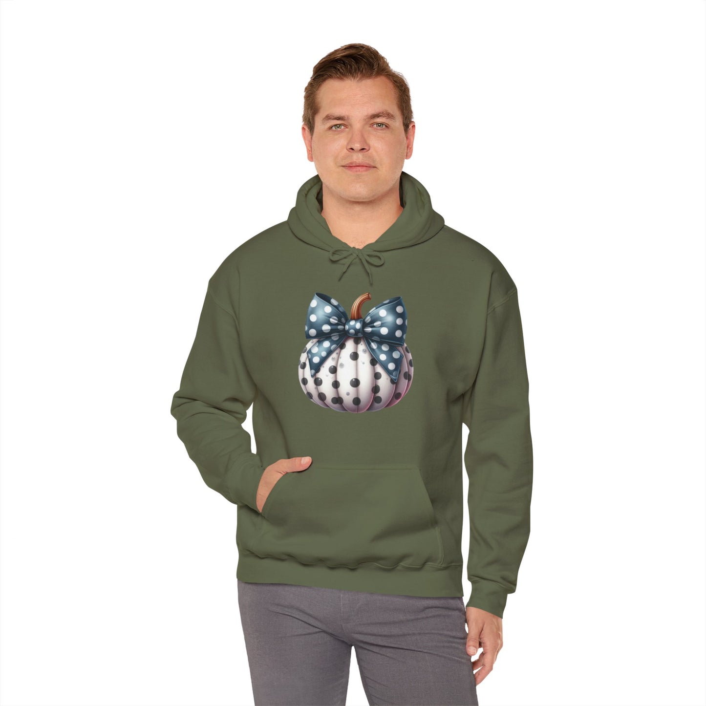 Polka Dot Pumpkin Charm Unisex Heavy Blend™ Hooded Sweatshirt