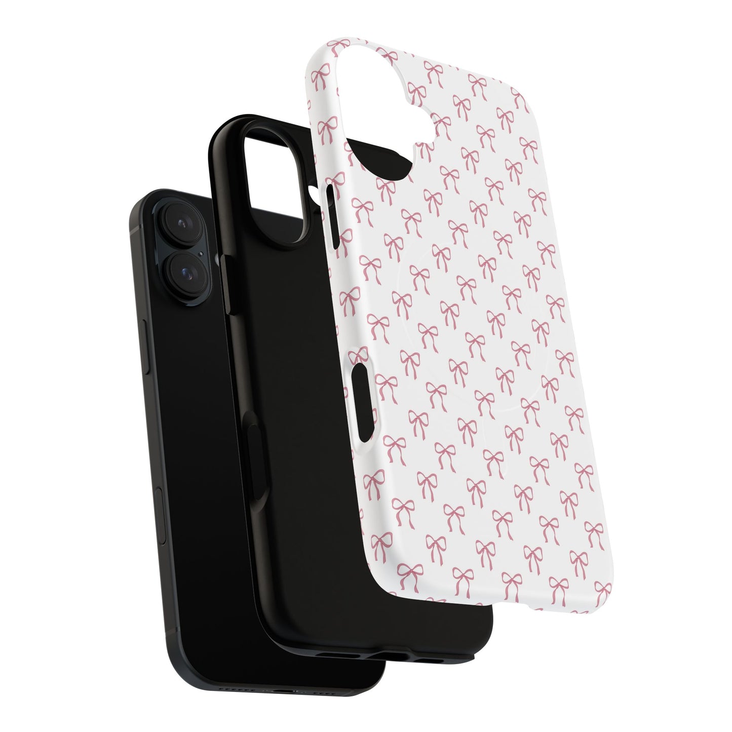 Blush Coquette Bow Bliss Magnetic iPhone Cases, Gift for Her, Cute iPhone Accessories, Fun Personalized Cases, Stylish Tech Gifts, Birthday Present