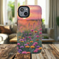 Floral Sunset Phone Case, Tough Magnetic Cases for iPhone, Nature Lover Gift, Durable Protection, Eco-Friendly Phone Accessory