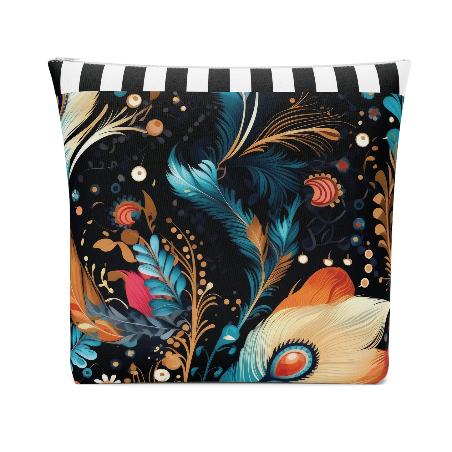 Ethereal Feathers Cotton Cosmetic Bag