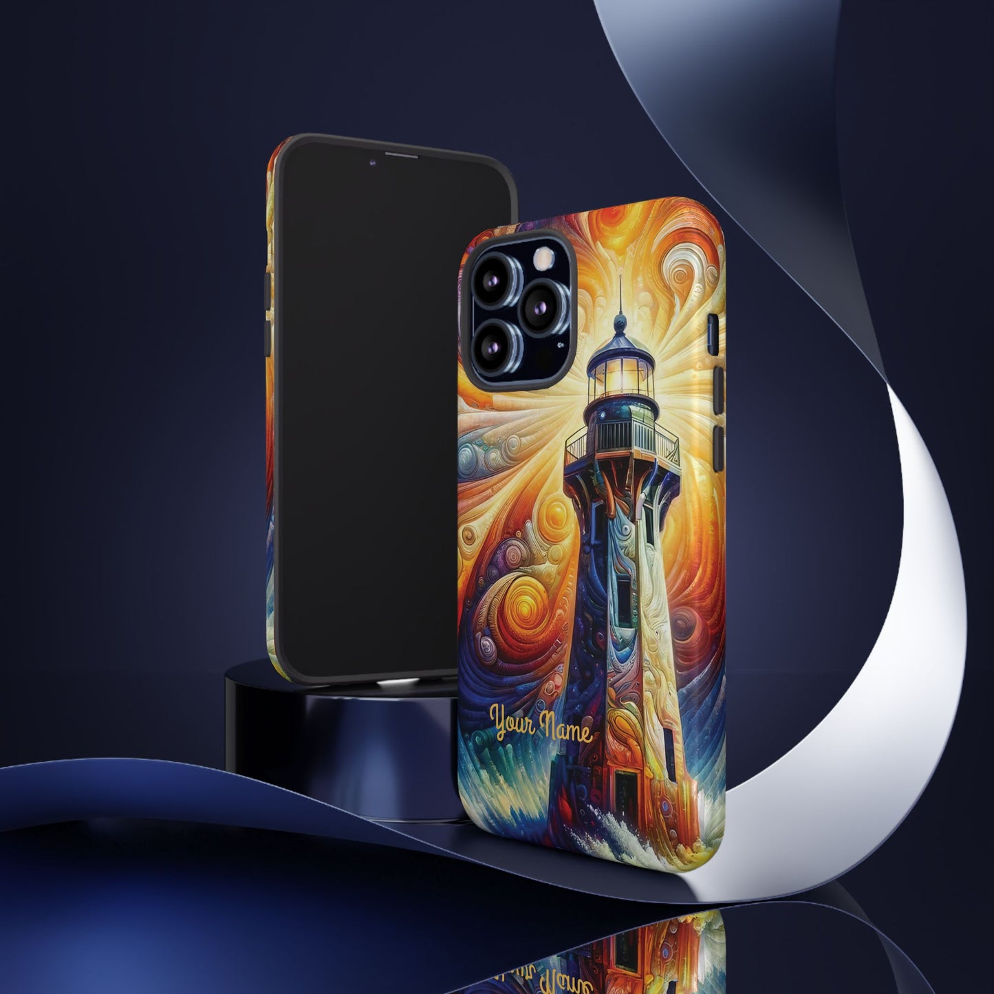 Personalized Cosmic Beacon iPhone Tough Cases, Gift for Him/Her.