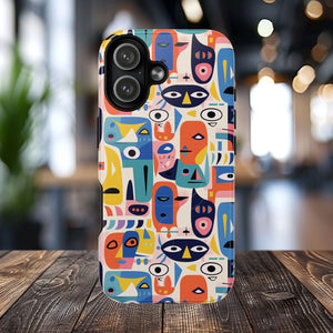 Vibrant Phone Case,  Magnetic iPhone Cover, Colorful Abstract Protection, Trendy Gift, Unique Tech Accessory, Art Phone Case