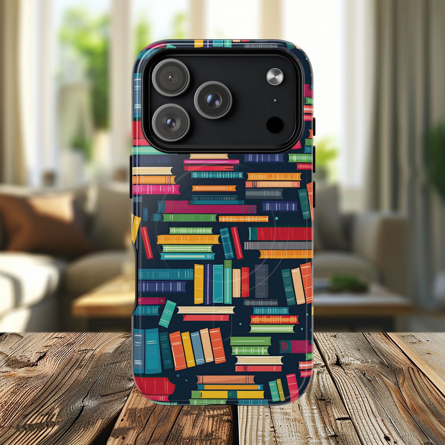 Colorful Book-Themed Phone Case, Literary Gift, Tough Magnetic Case, Book Lover’s Accessory, Phone Protection, Reading Enthusiast