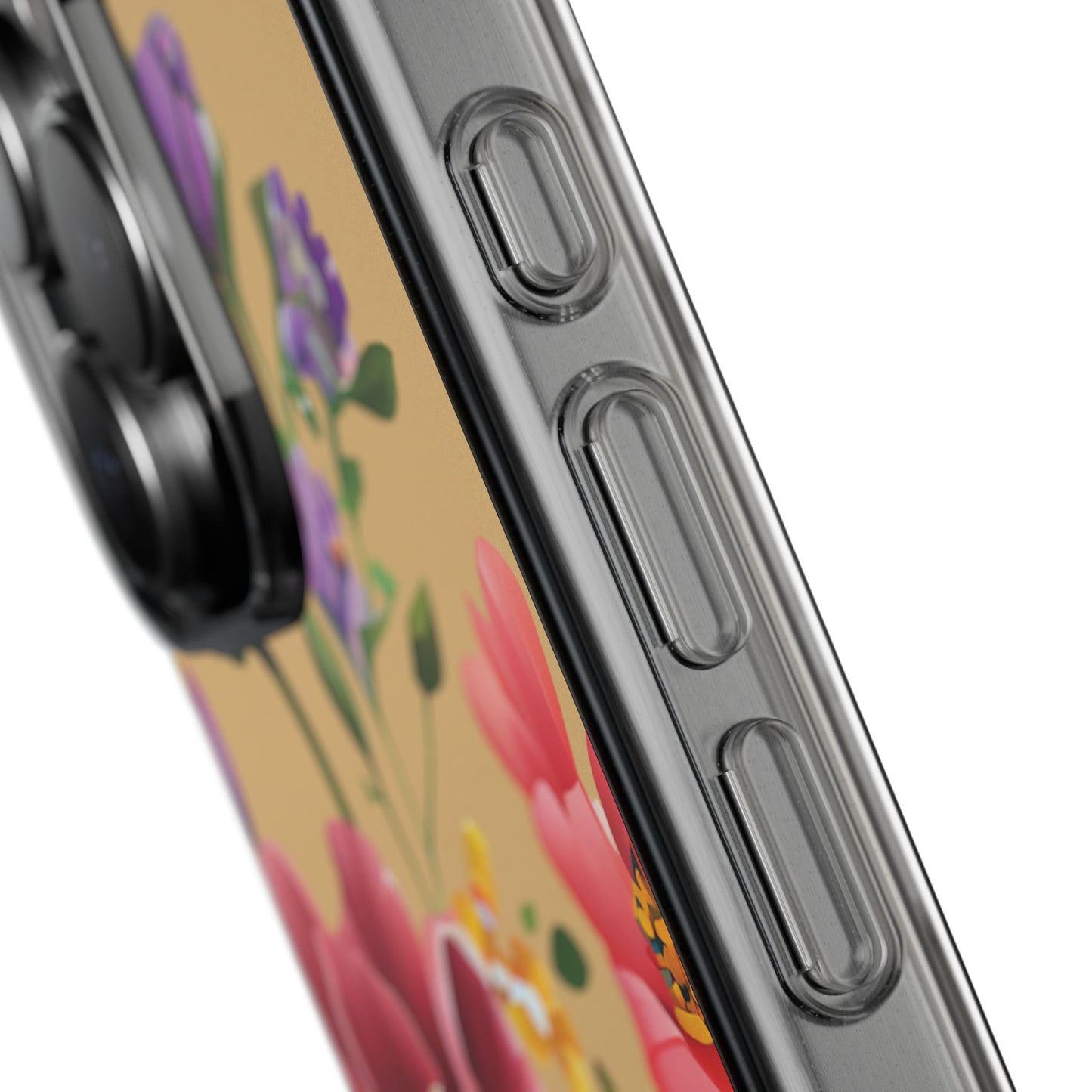 Clear Floral Bible Verse Phone Case — "Let Your Light Shine" (Matthew 5:16) for iPhone and Samsung Cases.