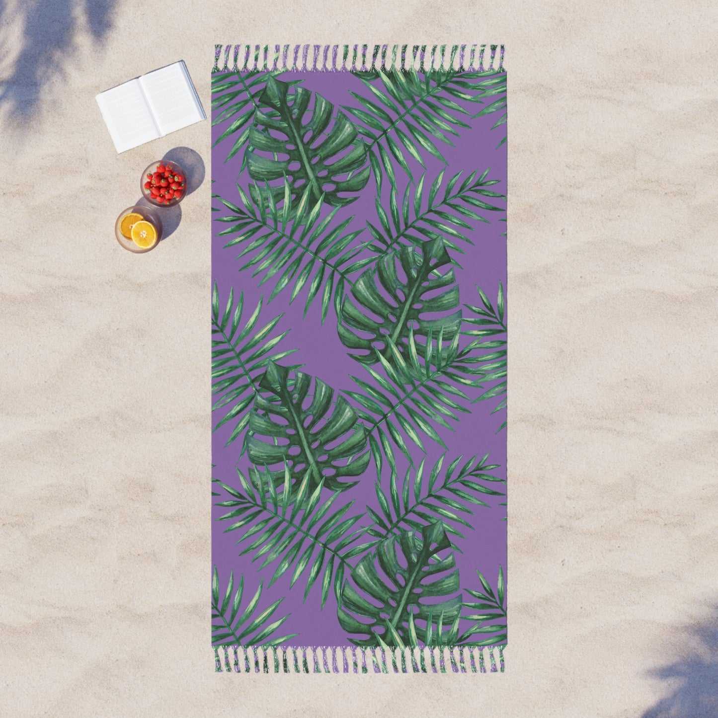 Tropical Boho Vibes Purple Beach Cloth/Towel