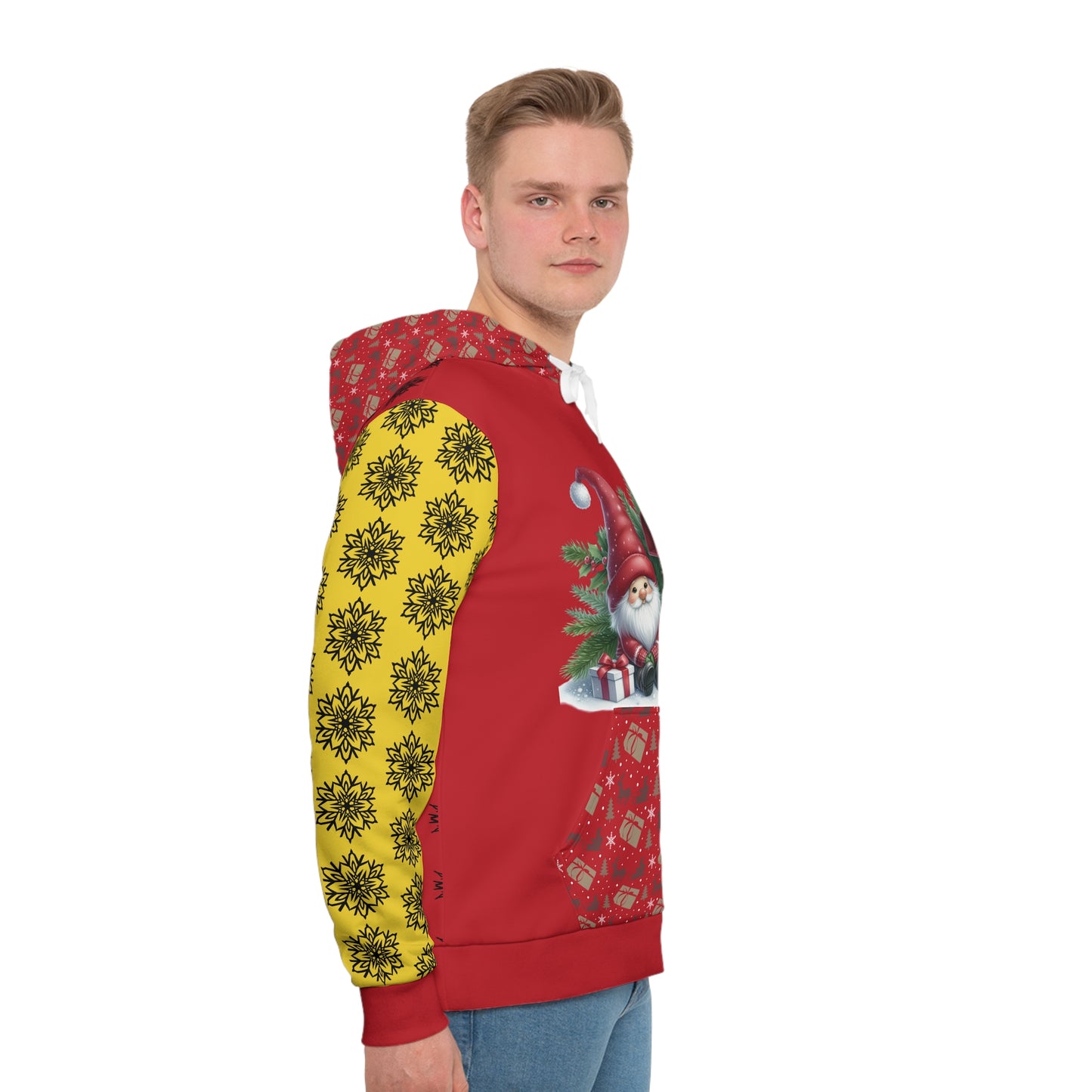 That Ugly Christmas Men's Hoodie with All-Over Print Design - Silky Smooth Polyester Fabric