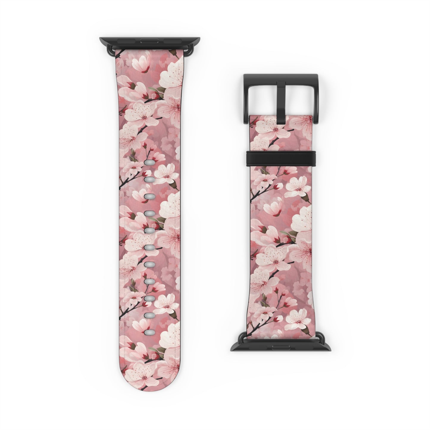 Cherry Blossom Floral Floral Watch Band - Elegant Design.