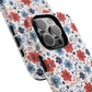 Patriotic Floral Dreams Tough Magnetic iPhone Cases, Durable, Stylish, Gift for Her, Protective Phone Cover, Spring Floral Design