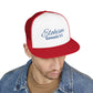 Navy 'ELOHIM, GENESIS 1:1'  Embroidered 5 Panel Trucker Cap | Casual Style Hat, Adjustable, Unisex, Perfect Gift for Outdoors, Festivals, Daily Wear