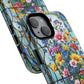 Floral Stained Glass Tough Magnetic Case, Durable Phone Cover, Gift for Nature Lovers, Unique Floral Design, Phone Accessories for All Occasions.