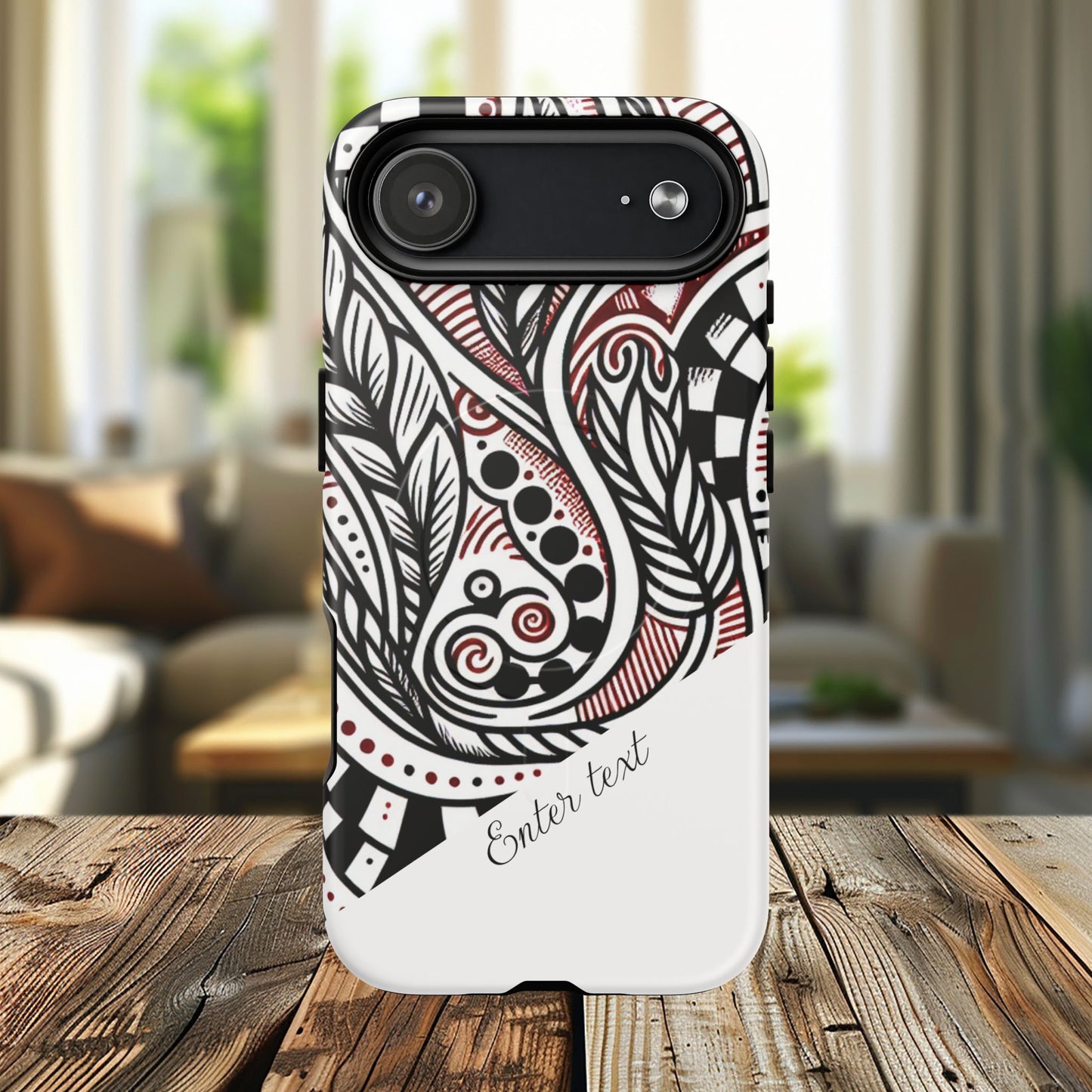 InkWhirl Fusion Stylish Tough Magnetic iPhone Case,  Unique Design, Gift for Him/Her, Trendy Accessory, Artist Collaboration, Durable Protection,Magsafe iPhone case
