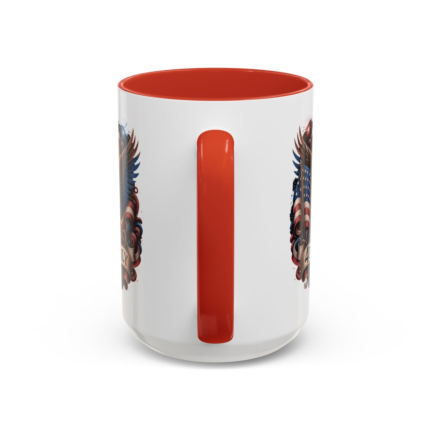 4th of July Eagle Coffee Mug — Patriotic American Flag Accent Mug (11/15oz)