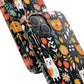 Personalized Whimsical Feline Garden Tough Phone Case — Custom Name iPhone & Samsung