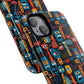 Personalized Tough MagSafe Magnetic iPhone Case — Colorful Abstract Totem Custom Name