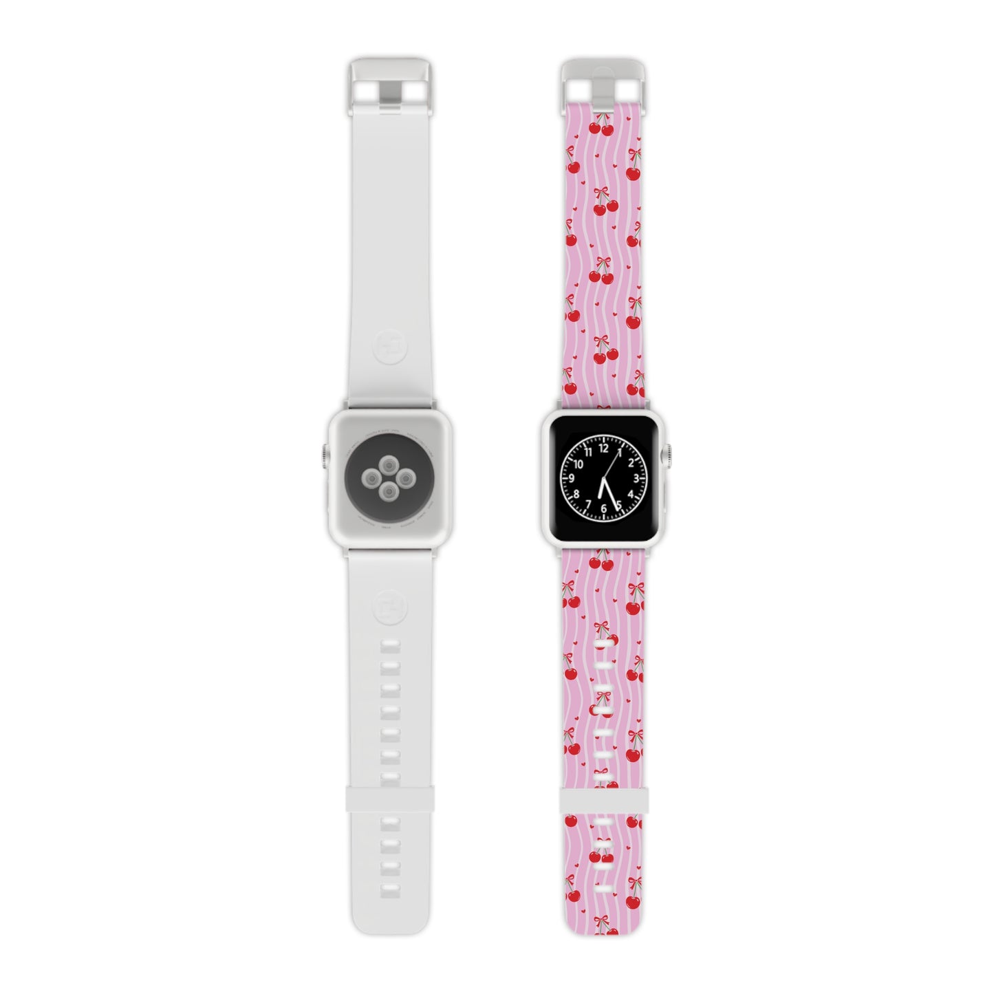 Cherry Blossom Dreams Apple Watch Band — Pink Retro Cherry Silicone Strap
