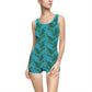 Turquoise Tropical Bliss Women's Vintage Swimsuit (AOP)