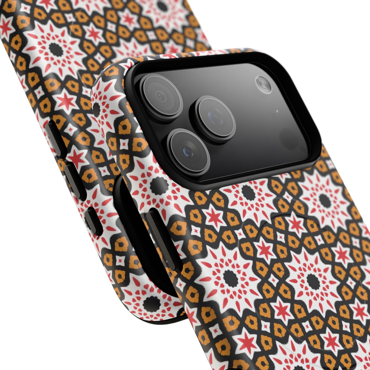 Bohemian Patterned Tough Magnetic Cases, Unique Phone Protection, Stylish Phone Cover, Gift for Trendsetters, Vibrant Designs