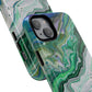 Marbled Tough iPhone Case, Magnetic Protector, Stylish Tech Accessory, Durable iPhone Cover, Unique Gift Idea