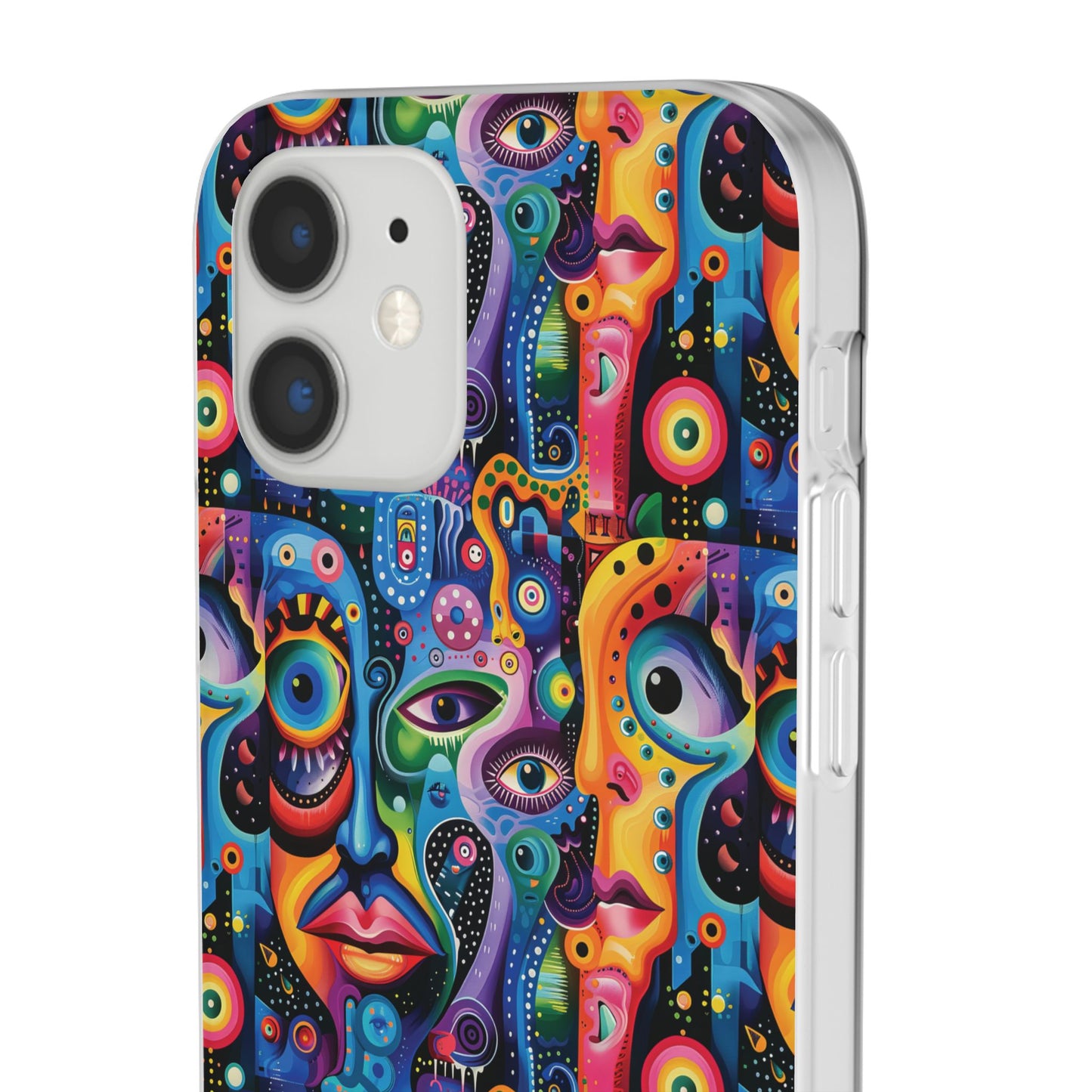 Psychedelic Visions Flexi iPhone and Samsung Case - Colorful Abstract Design.