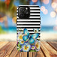 Pansy Parade Tough iPhone Magnetic Cases, Floral Tough Case, Striped iPhone Magnetic Cover, Phone Accessory, Gift for Nature Lovers