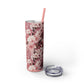 Cherry Blossom Skinny Tumbler with Straw - 20oz Floral Drinkware