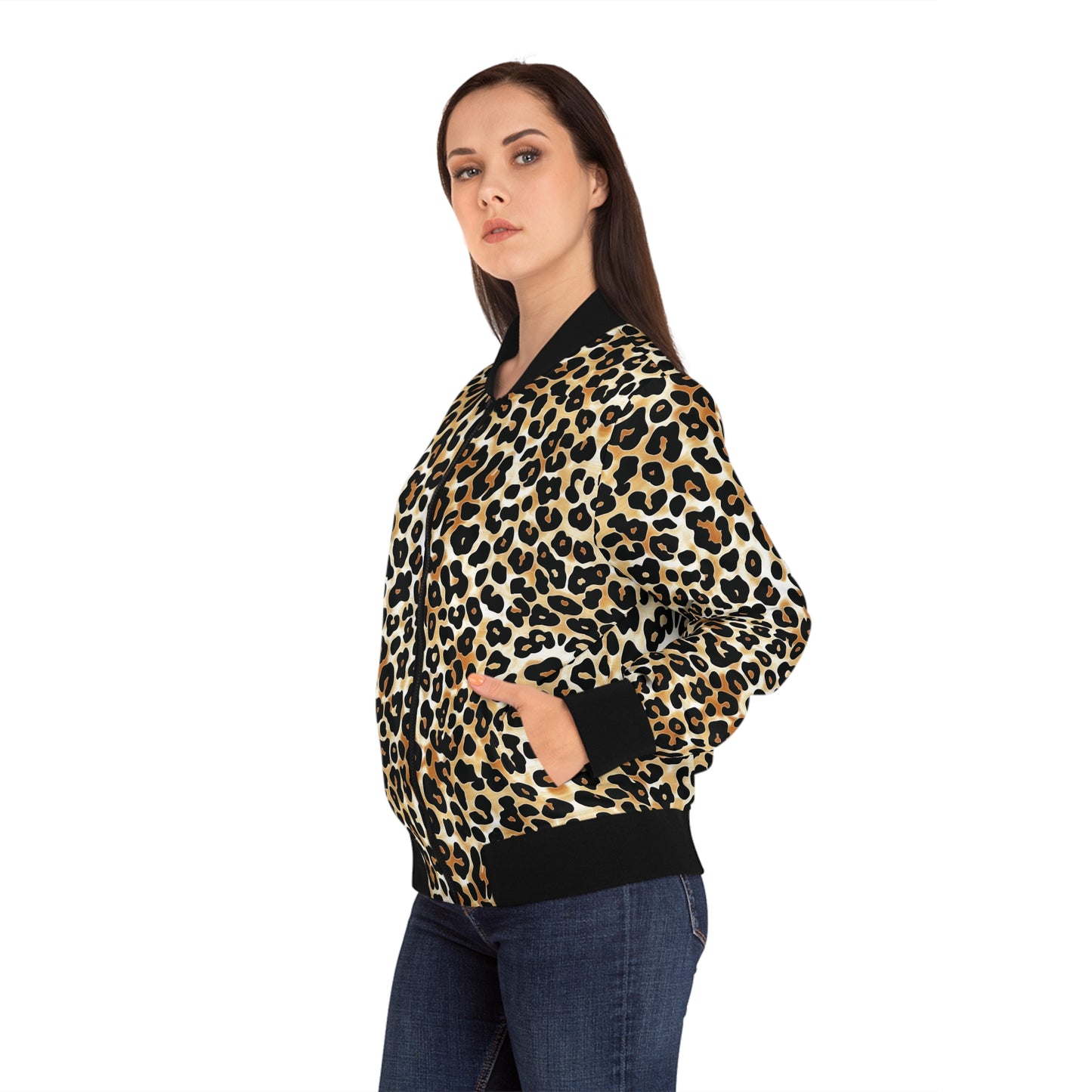 Animal Print Women's Bomber Jacket
