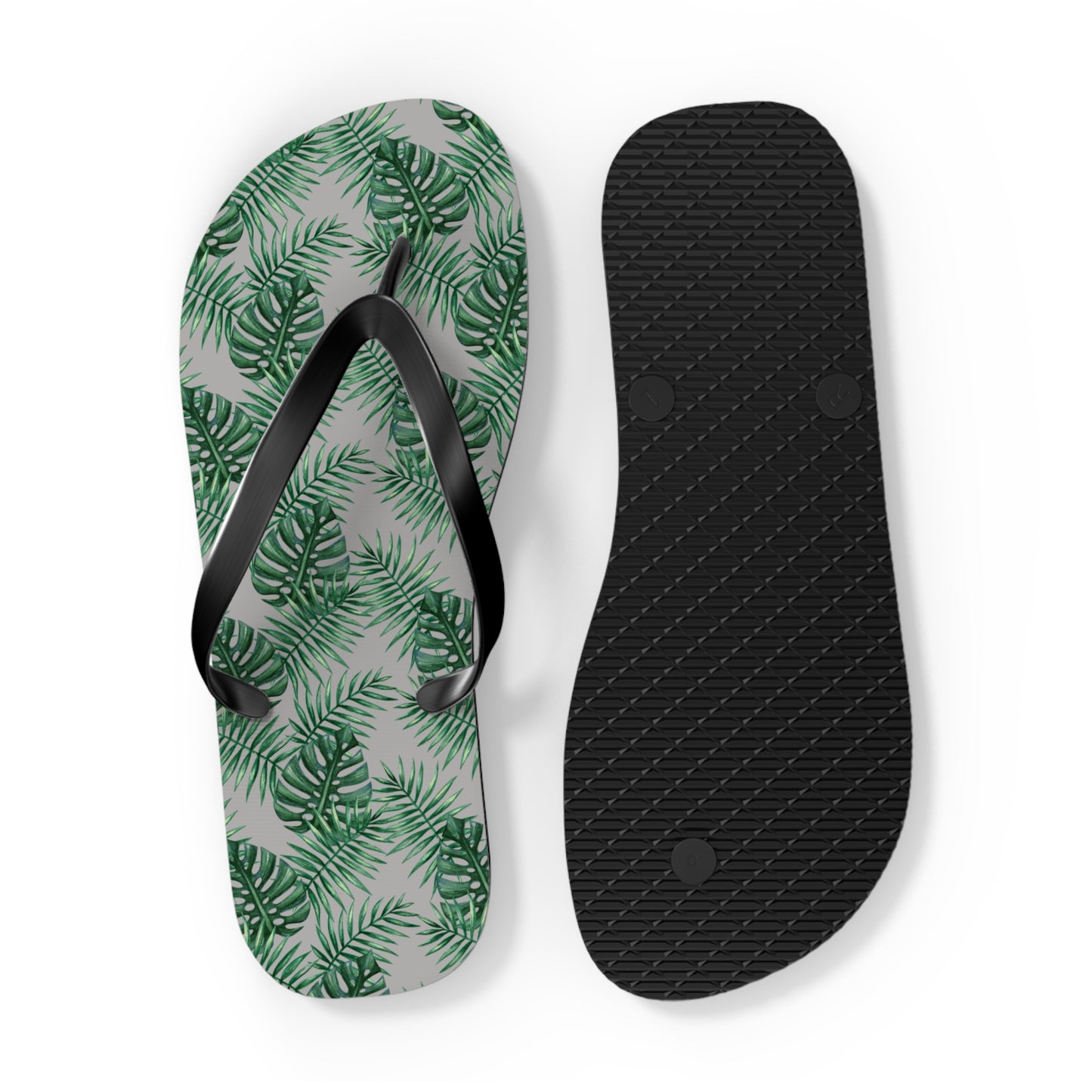 Grey Tropical Bliss Flip Flops