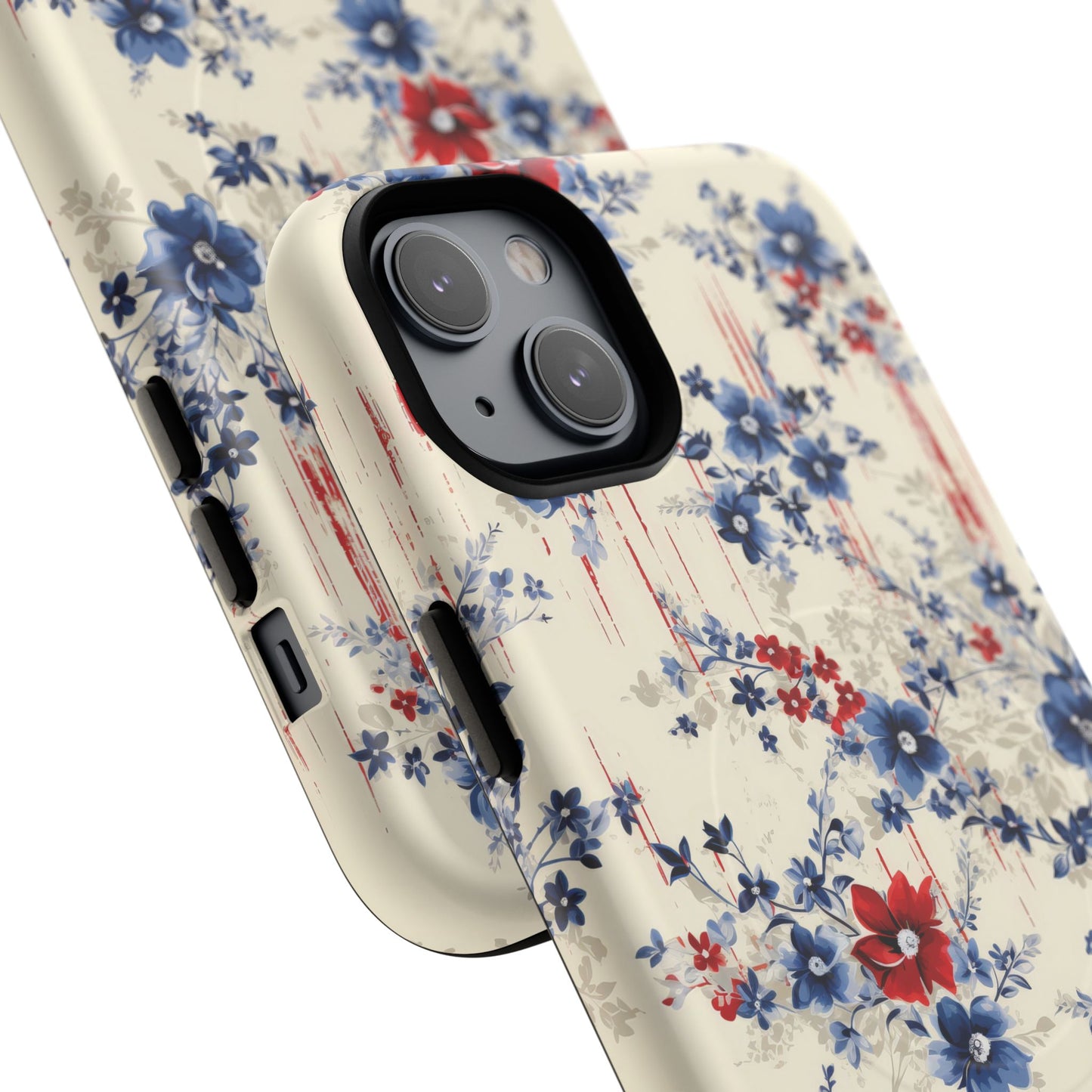 Americana Blossom Drift Tough Magnetic iPhone Case - Durable, Chic, Personalized for Floral Lovers, Gift for Her, Spring Style, iPhone Accessories