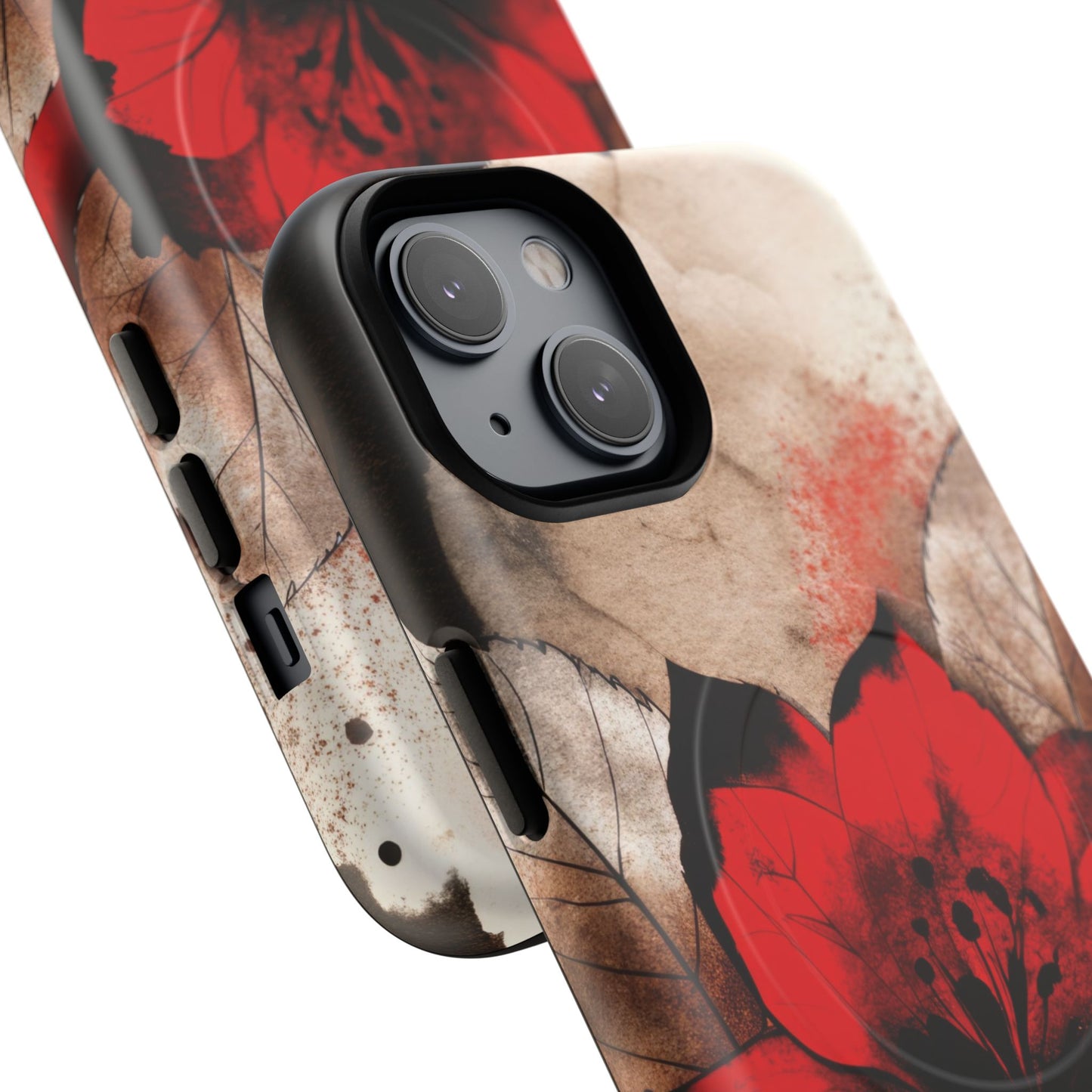 Velvet Petal Storm Tough iPhone Magnetic Cases - Stylish Protection for Your Device, Gift for Nature Lovers, Ideal for Birthdays, Holidays
