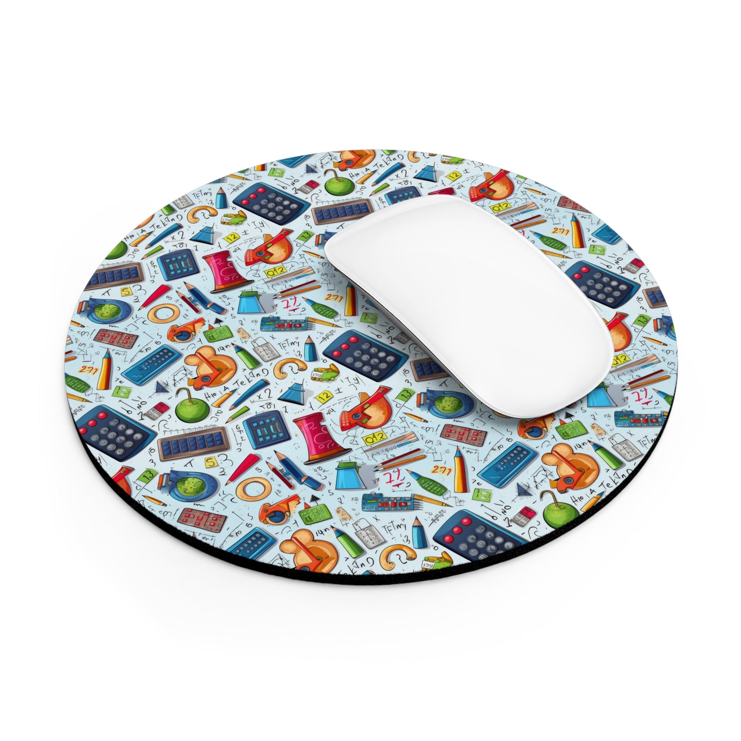 Academic Adventures Colorful School Supplies Mouse Pad - Perfect for Students & Teachers