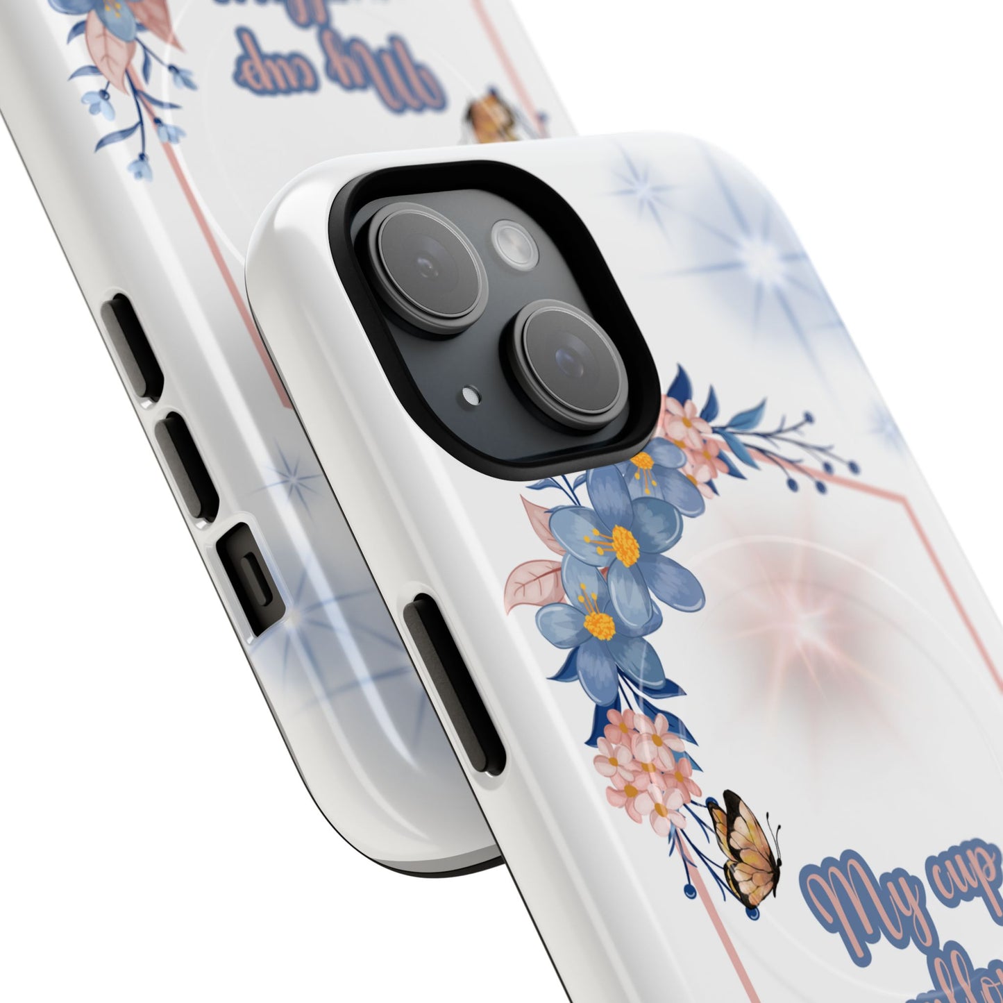 My Cup Overflows Psalm 23:5 | Inspirational Gift, Tough iPhone Magnetic Case | Scripture, Bible Verse, MagSafe® iPhone® Tough Case, iPhone 14, iPhone 15, iPhone 16, Pro, Pro Max, Plus