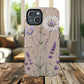 Lavender Floral Tough Magnetic Phone Case | Durable Protective Cover, Flower Design, Gifts for Her, Phone Accessories, Nature Lover