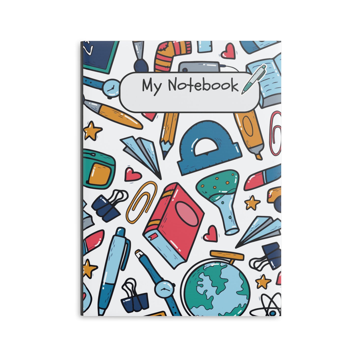 Black School Doodles A Hardcover Notebook (PY)