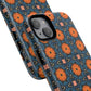 Saffron Tile Bloom Vibrant Floral Tough Magnetic iPhone Case, Durable iPhone Cover, Gift for Her, Floral Design, Unique iPhone Protection.