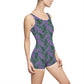 Purple Tropical Bliss Women's Vintage Swimsuit (AOP)