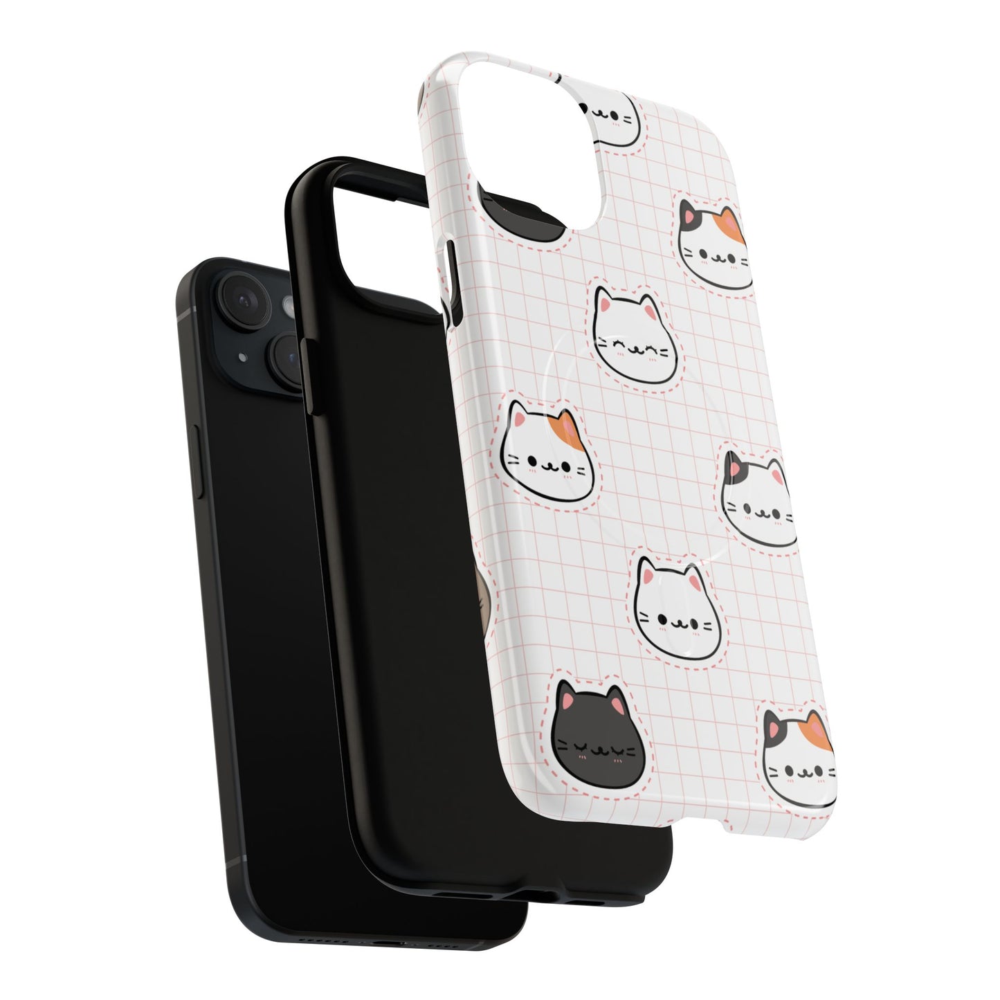 Cute Cat Tough Magnetic Case, iPhone Cover, Cat Lover Gift, Cute Cat Accessories, Pet-Themed iPhone Case
