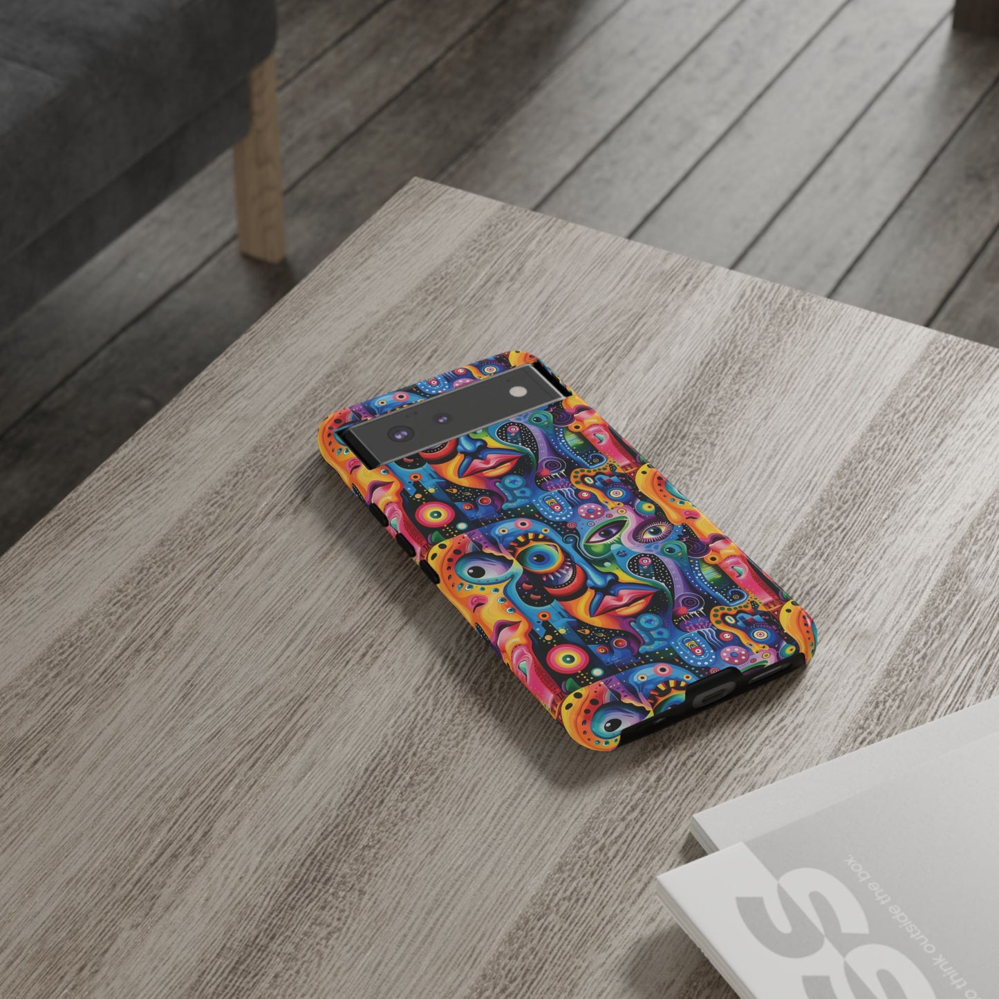 Psychedelic Visions Vibrant Samsung, iPhone and Google Pixel Phone Cases - Colorful Artistic Design