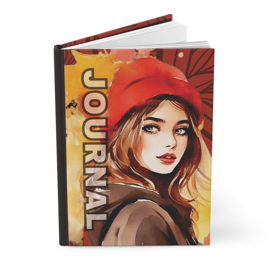Artistic Hardcover Journal for Daily Insights, Fall-Themed Gifts, Inspirational Notebook, Sketchbook, Artistic Journal, Unique Gift Idea