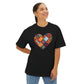 Patchwork Hearts Unisex Oversized Bella Canvas Boxy Tee