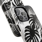 Personalized Monochrome Monstera Tropical Phone Case - Tough Magnetic MagSafe® Cases, Gifts for Nature Lovers, Stylish Phone Accessories, Gifts for Her.