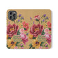 Floral Scripture Flip Case — "Let Your Light Shine" Wallet Phone Cover (Matthew 5:16)