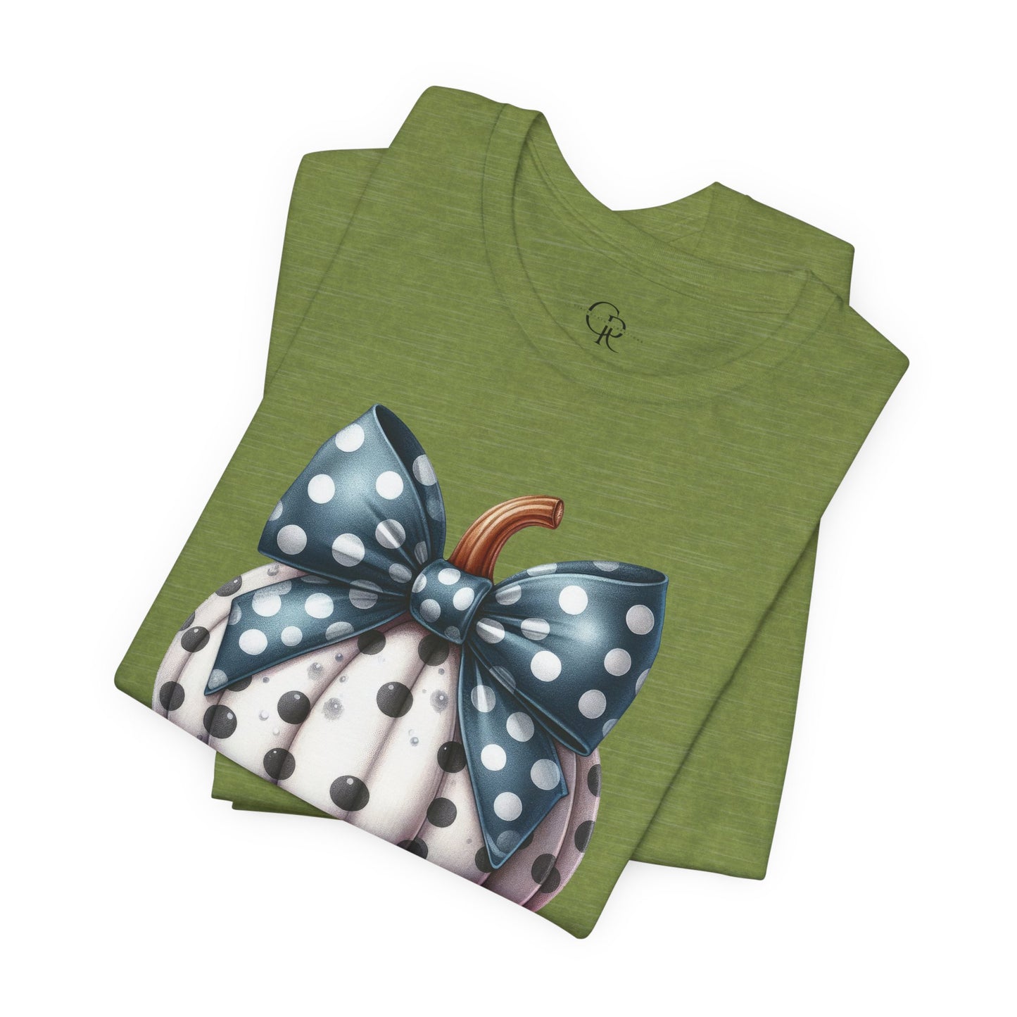 Polka Dot Pumpkin Charm Unisex Jersey Short Sleeve Tee