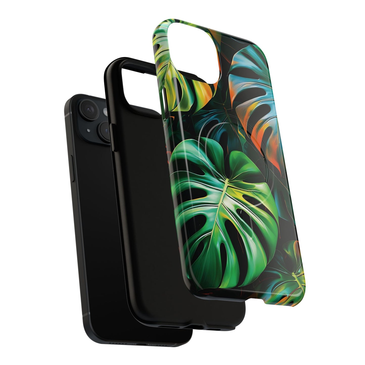Tropical Leaf Phone Case | Tough Magnetic Cases, iPhone Accessories, Gift for Him/Her, Phone Protection, Summer Style, Trendy Design