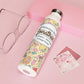 Personalized Composition Book Doodle Daydream Inspired Slim Water Bottle, Drinkware, Eco-Friendly Hydration Bottle, Perfect for Gifts, School Supplies, Back to School