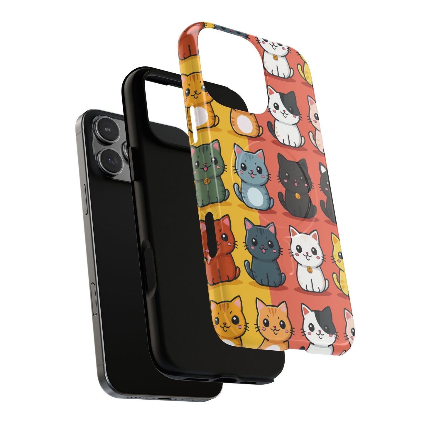 Cute Cat Magnetic Phone Cases for Pet Lovers, Durable Cases, Animal Design, Fun Gift, Unique Accessories