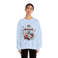 Faith and Floral Cross Unisex Heavy Gildan Blend™ Crewneck Sweatshirt.