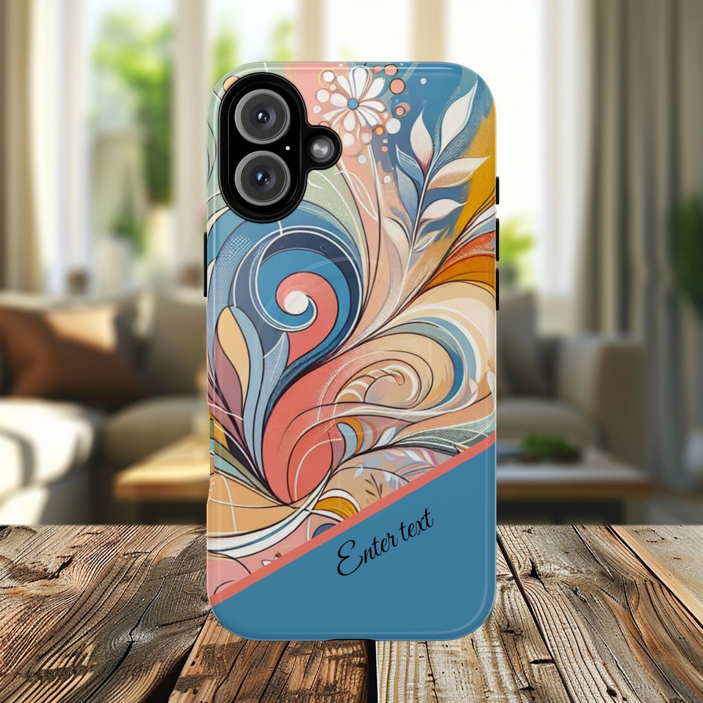 Personalized Sunset Garden Whirl Tough iPhone Magnetic Case for iPhone, Artistic Phone Cover, Durable Protection, Gifts for Her, Unique Style