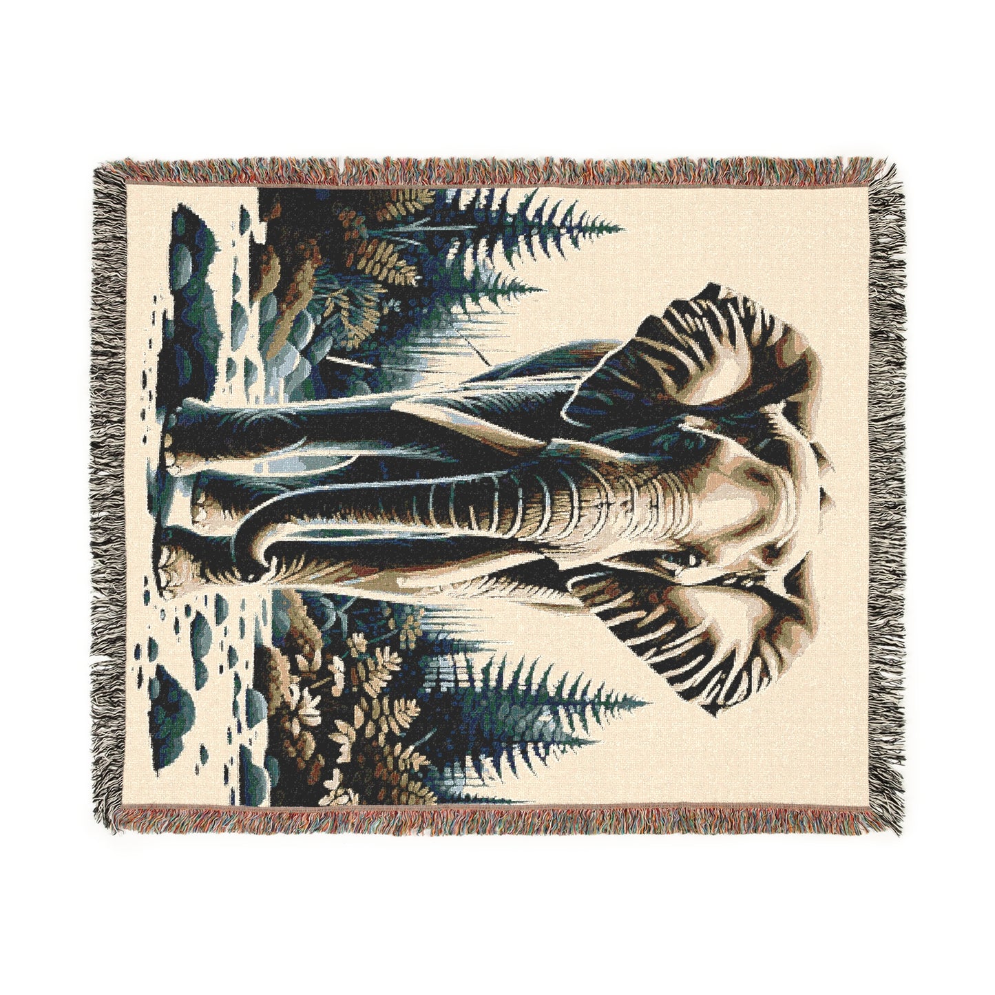 Elephant IllustrationTapestry Woven Blanket